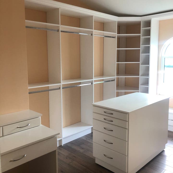 Bright White Custom Walk‑In Closet Upgrade in Largo, FL