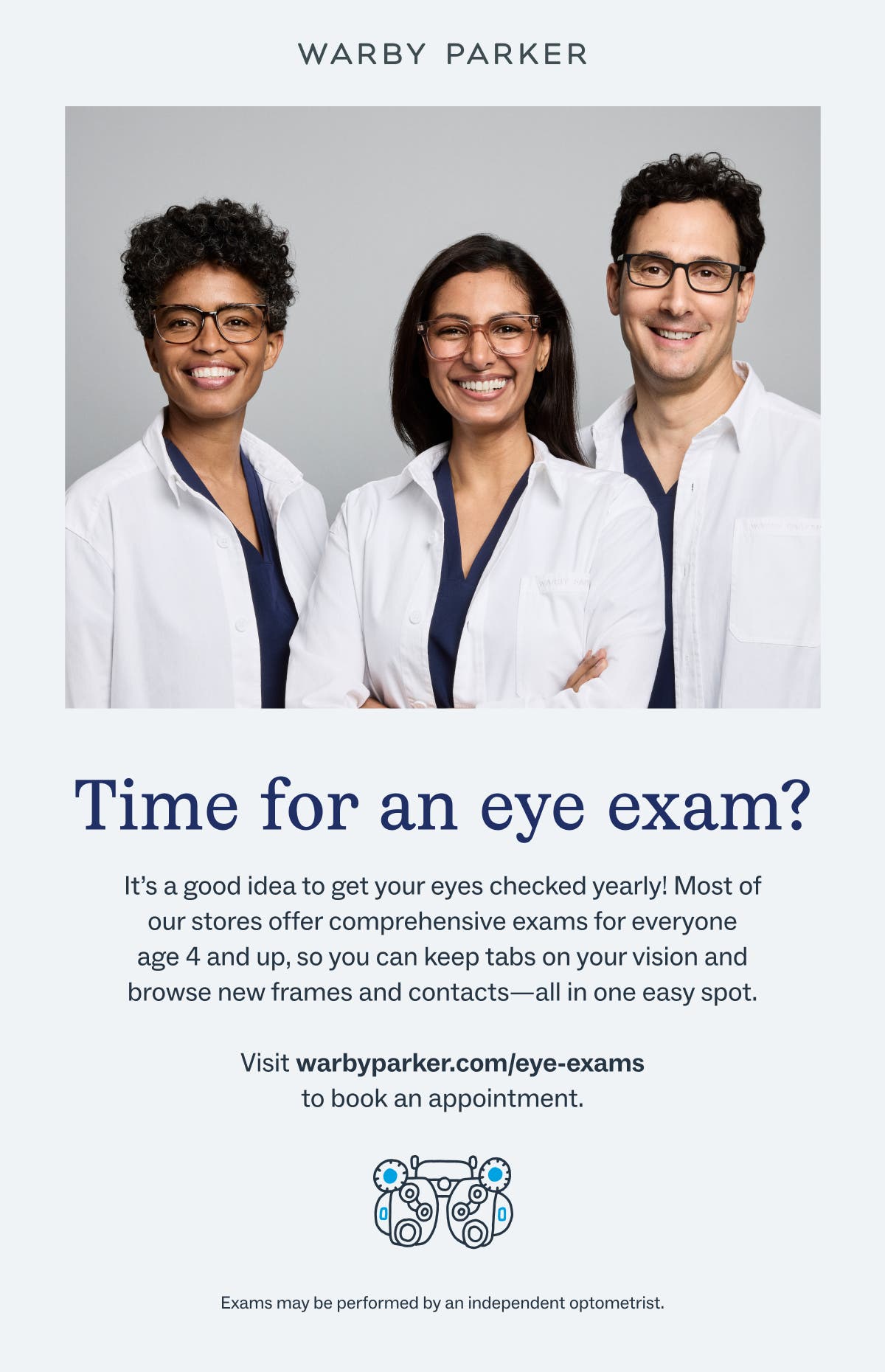 Get your comprehensive eye and contact exam at Warby Parker Milford Market Place. Book today! 
