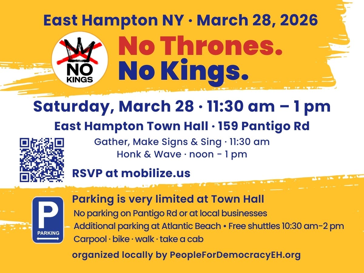 No Kings Day Rally in East Hampton