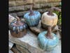 Handmade ceramic pumpkins by Lisa Behm, Lincoln University, PA.