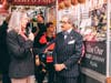 Upper Darby Mayor Barbarann Keffer reads a proclamation to Stanton Myerson, owner, naming Nov. 13, 2021, “Lou’s Jewelry & Pawn Day” during the retailer’s 100th anniversary celebration. The event raised money for Gift of Life Donors are Heroes Program.