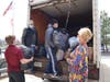Student Council members loading the truck for All God's People