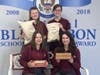 CJB Student Council Ambassadors showing off some of the coins they donated. 