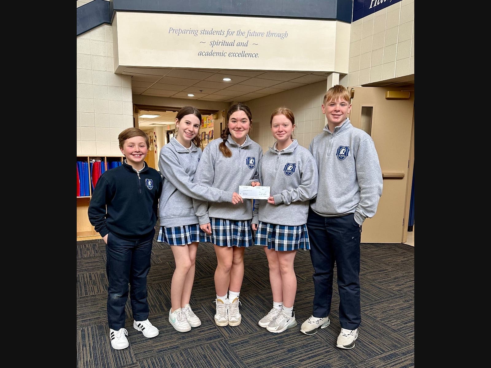 SMS Students raised $804 for local animal shelter, P.A.W.S. Tinley Park.  