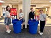 Student Council 6th grade students showing off their Souper Bowl picks by donating cans of soup.  