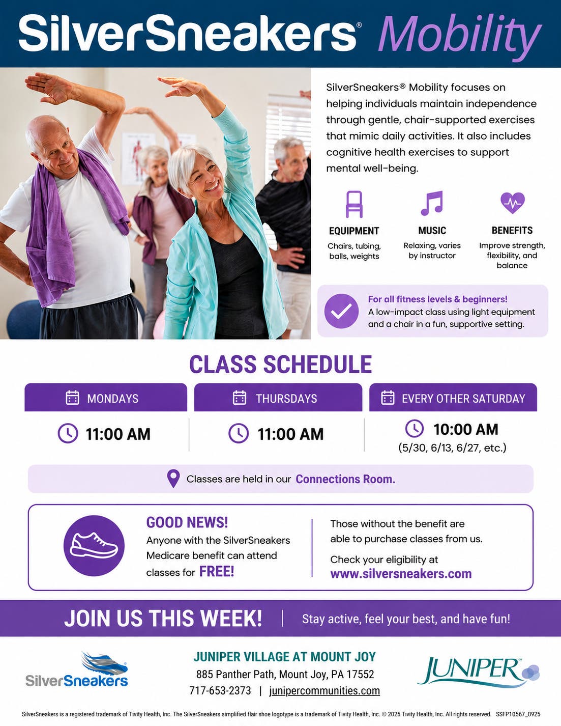 SilverSneakers® Classes at Juniper Village at Mount Joy