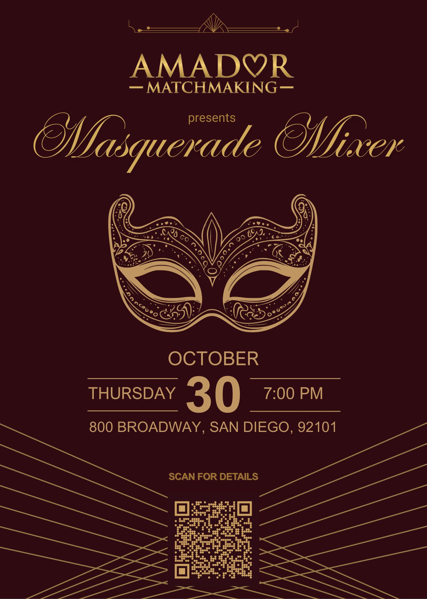 Masquerade Mixer by Amador Matchmaking