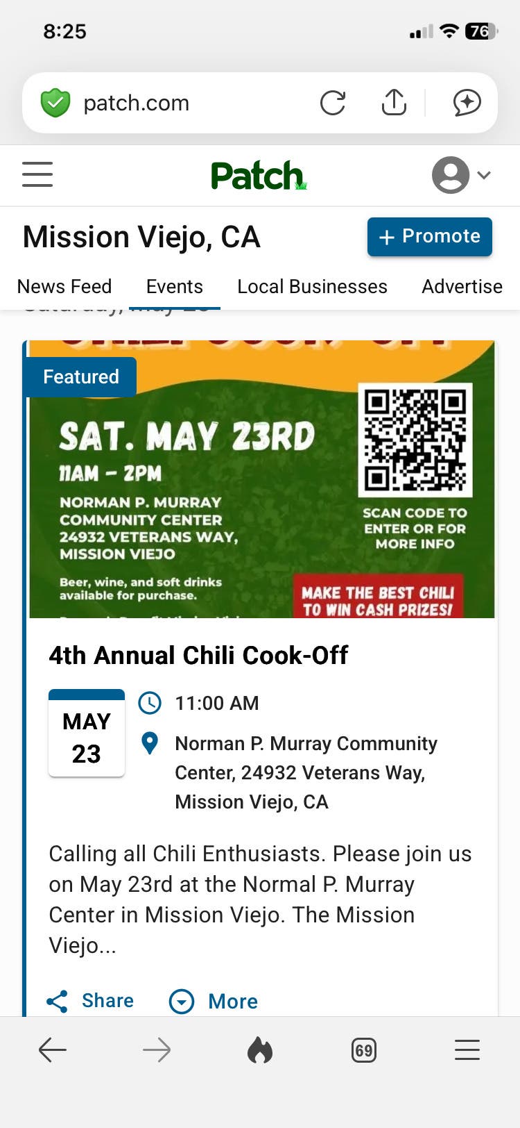 4th Annual Chili Cook-Off