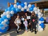 Amanda and Shane Krahel with children Scarlett, Hudson and Violet at Trinity Falls Polar Plunge