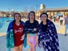 Lucki Alexander, Leah Krase, Emily Halterman at Trinity Falls Polar Plunge
