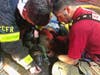 The tenants lives weren't the only concern, a mother dog and her puppies needed to be rescued, too.