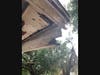 Roof damage caused by Hurricane Irma in 2017 to Marquez's house. 