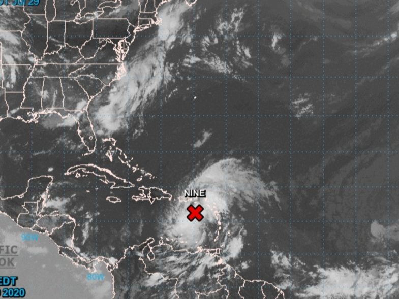 Tampa Bay is shown in the tropical storm's five-day path according to the National Hurricane Center.