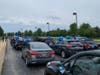 About 180 cars packed with seniors attended the event.
