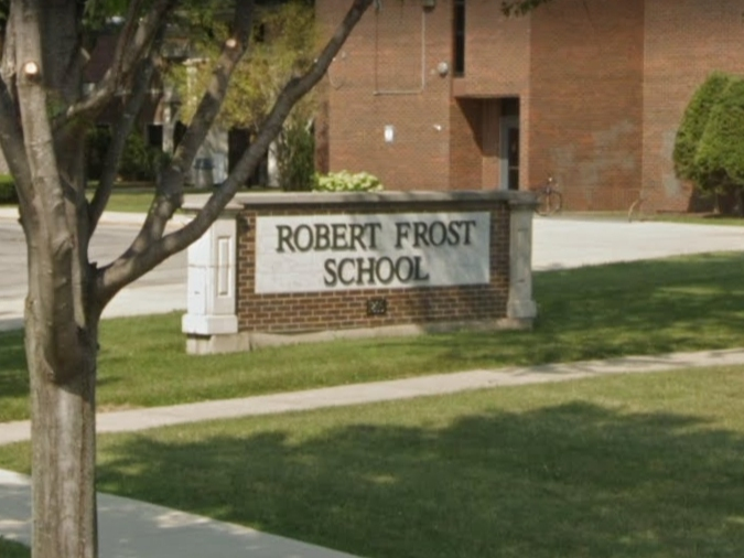 Robert Frost Elementary School is located at 1805 Aspen Drive, Mount Prospect. 