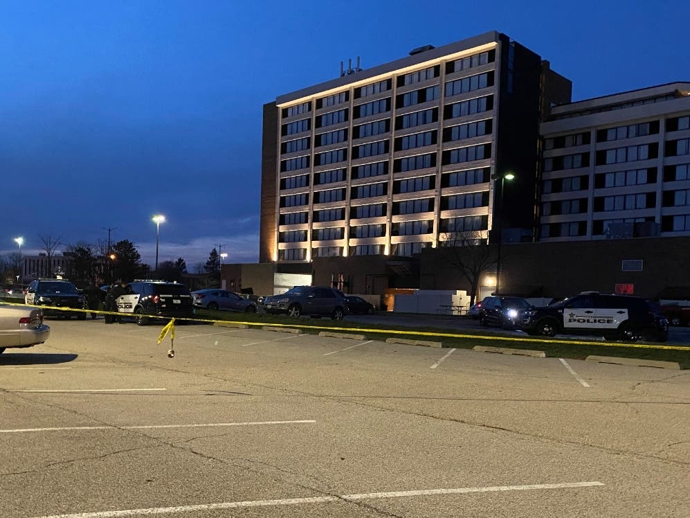 Northbrook police conduct a death investigation Saturday at the Renaissance Chicago North Shore Hotel, Northbrook.