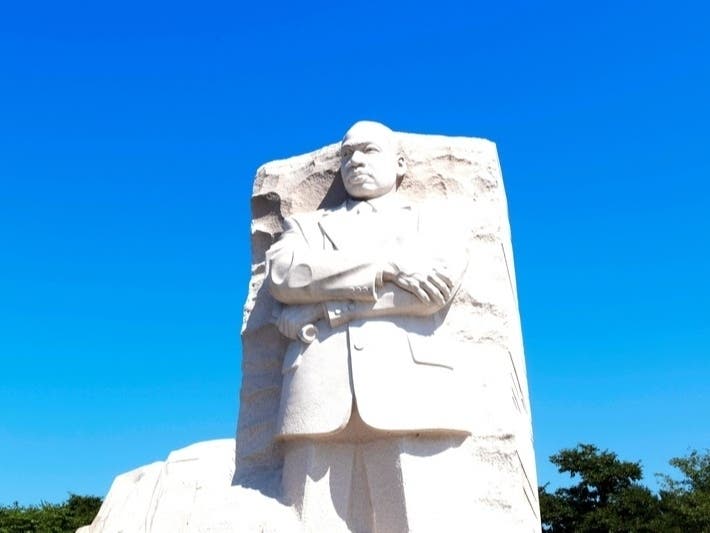 A view of the Martin Luther King Jr. Memorial at the National Mall in Washington, D.C.