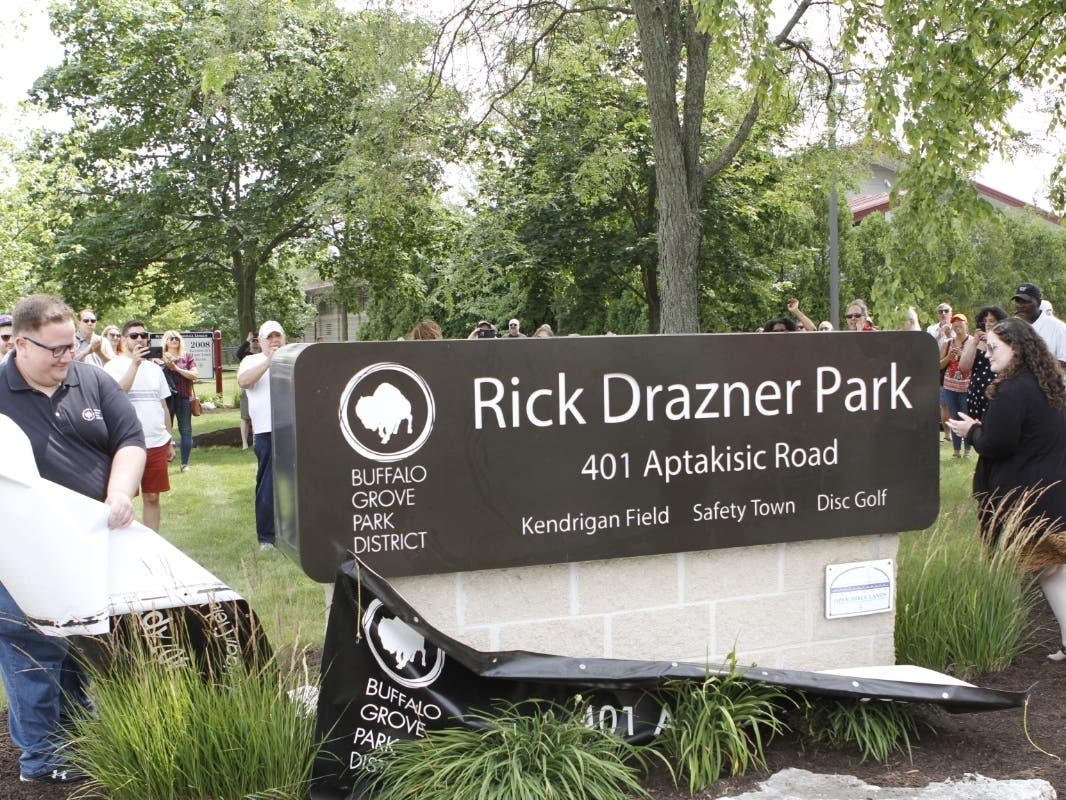 Rick Drazner Park, located at 401 Aptakisic Road in Buffalo Grove, was formerly known as Twin Creeks Park.