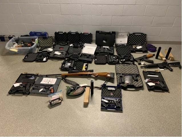 The guns were discovered in a storage locker belonging to Mancera in Schaumburg. 
