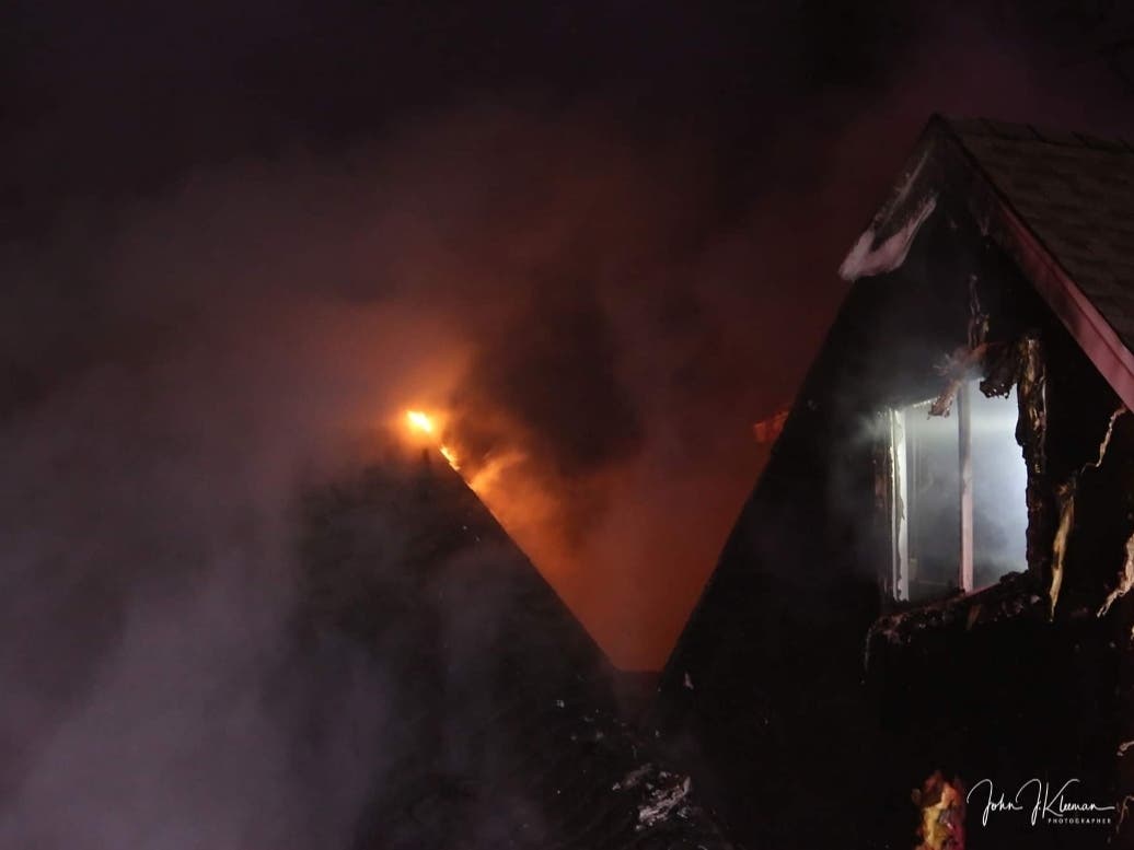 Firefighters entered, located the fire which had spread from the garage into the home, and extinguished it within 30 minutes of arriving on the scene.