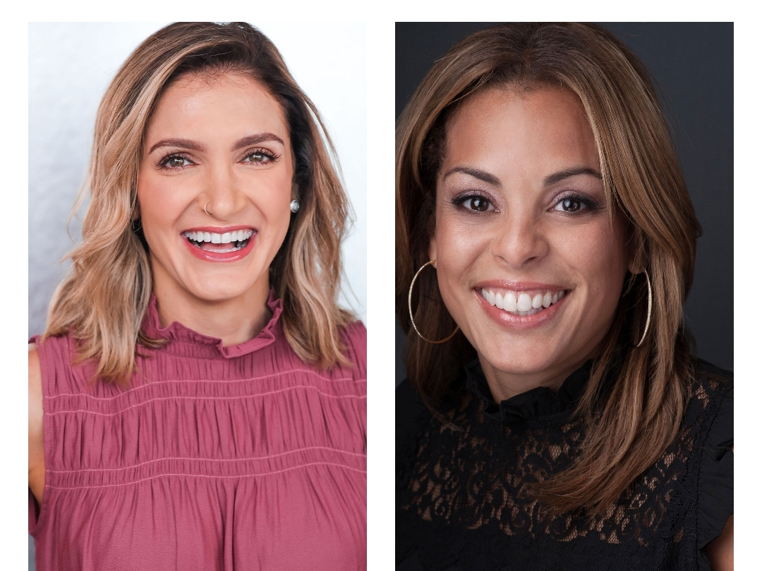 Deerfield High School teachers Britnee Kenyon (Grades 9-12, theatre) and Nikki Lazzaretto (Grades 9-12, dance) are Golden Apple Teaching Award finalists