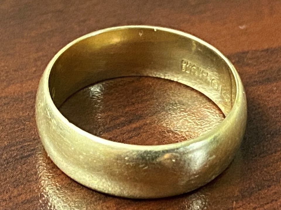 The ring contains a unique inscription that is not pictured, according to the Village of Arlington Heights. 