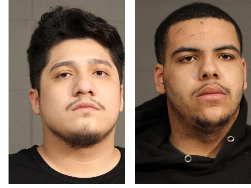 Eric Osorio (left), 20, of Chicago, and Duran Scarbrough, 21, were both arrested Tuesday on Skokie Boulevard. 