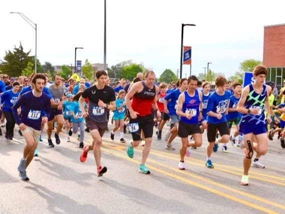 Runners begin the Lew Blond Run 5K on Saturday in Northbrook. 