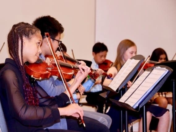 Wescott and Willowbrook's fourth-grade orchestra, chamber groups, fifth-grade band and orchestra played at the concert. 