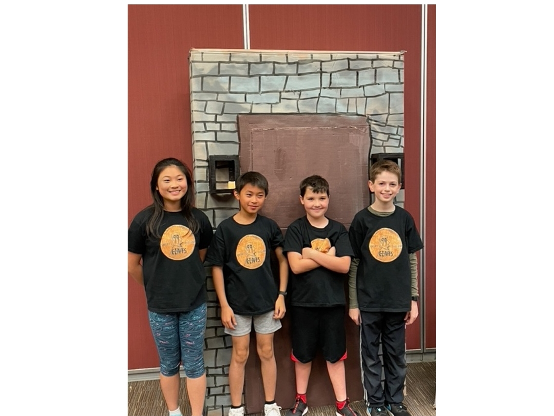 The "99 Cents" team of Emma Wang, William Xia, Vincent Leuthner and Frank Gettleson competed at Destination Imagination’s Global Finals tournament. 