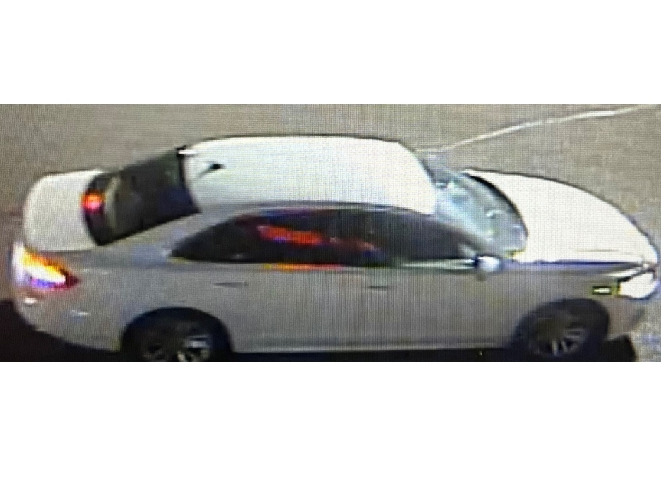 Police released this image taken from video surveillance of a possible newer model Ford Fusion that may have been involved in the crime. 