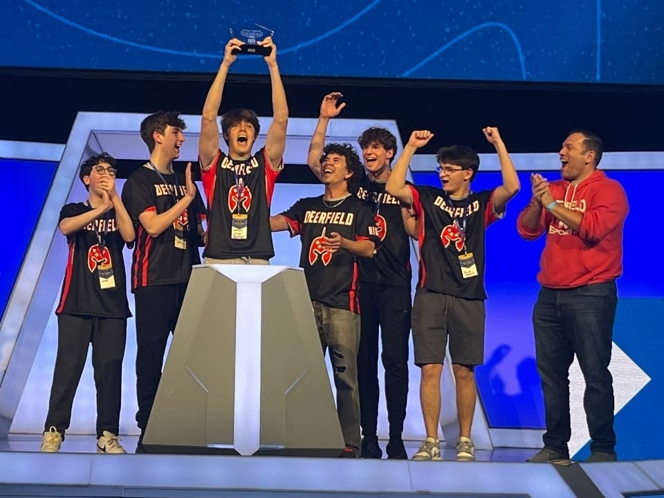 The winning team consists of all seniors from Deerfield High School. 