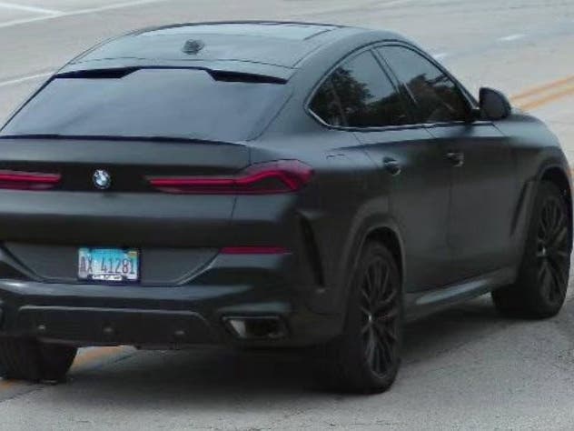 The female victim was driving this 2024 BMW Black X6, according to police. 