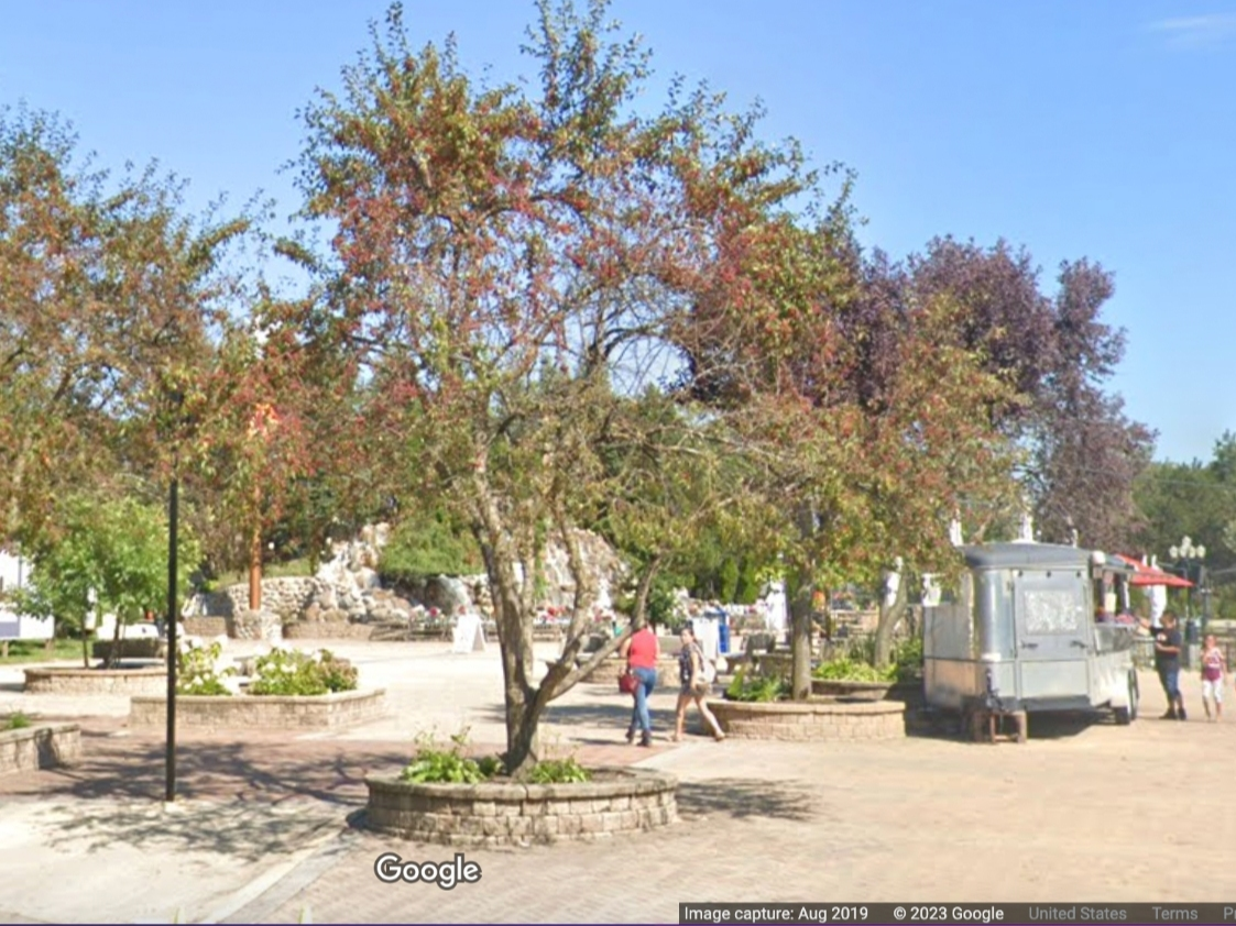  The fire caused nearly $80,000 in damage to the outdoor chapel. 