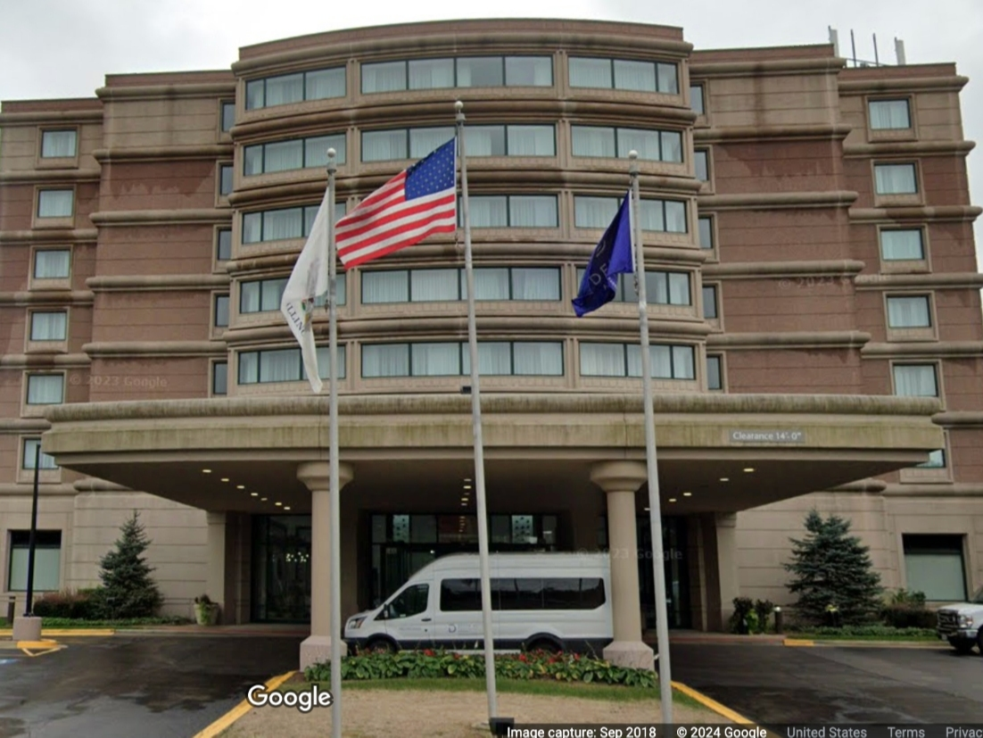 The incident occurred at the Renaissance Chicago Glenview Suites Hotel, 1400 Milwaukee Ave. 