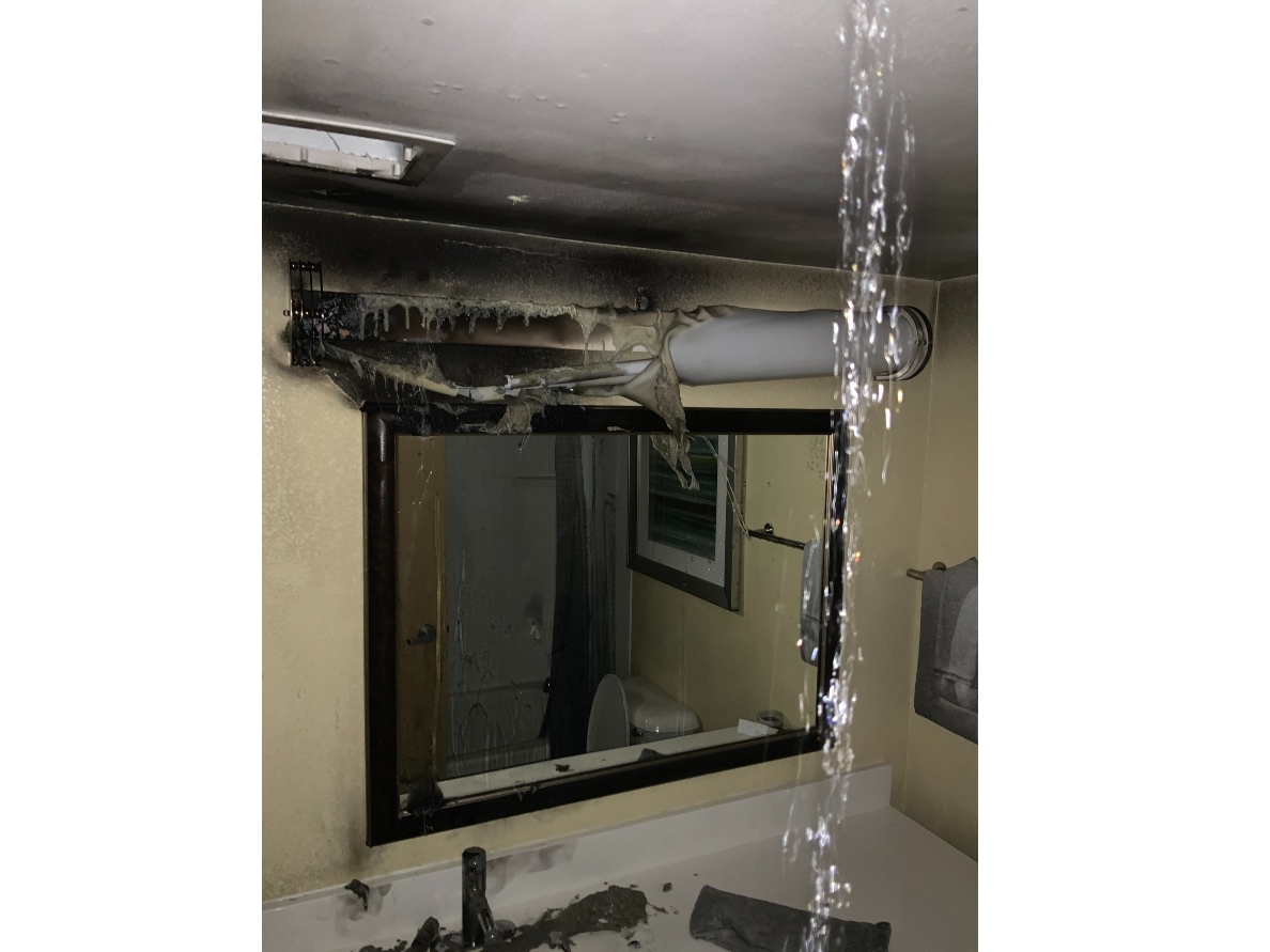 Firefighters were called for an activated fire alarm at around 6 a.m. and found a sprinkler system activation at the fire alarm panel upon arrival. The hotel manager said a guest reported a fire in her room on the third floor. 