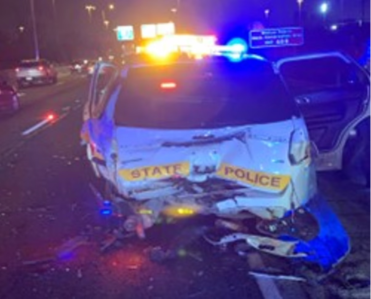 The Troop 3 Squad Car is shown here following the crash. 