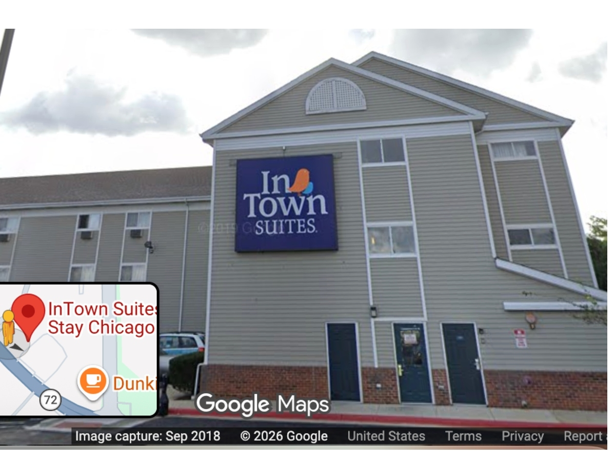 According to the medical examiner's report, the address where the woman's body was found is the InTown Suites Extended Stay Chicago hotel on Landmeir Road. 