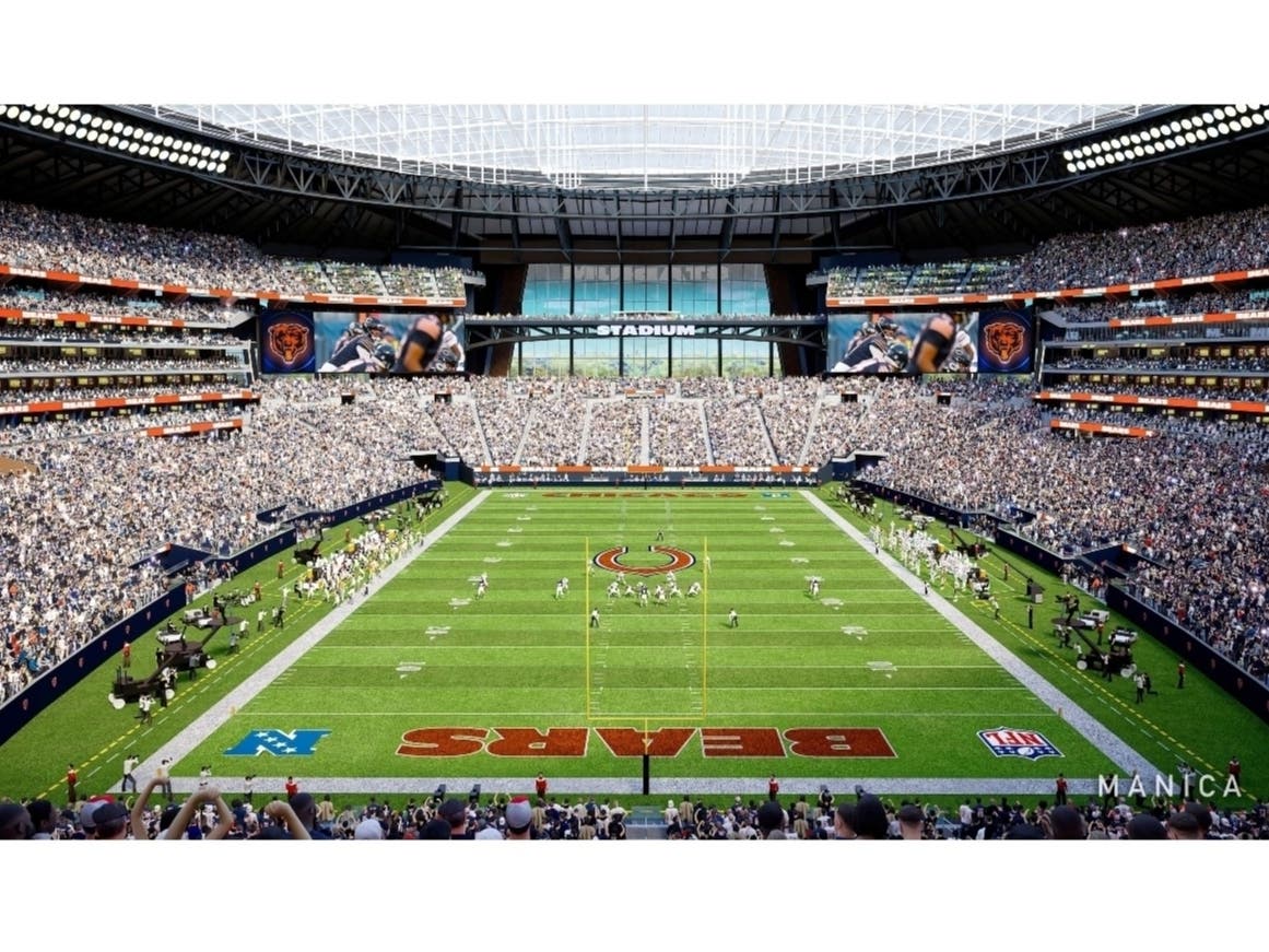 In February, Bears brass said the organization's stadium focus had shifted from a proposed redevelopment plan at the former Arlington Park racetrack location to building one near the Wolf Lake area in Hammond, Indiana.