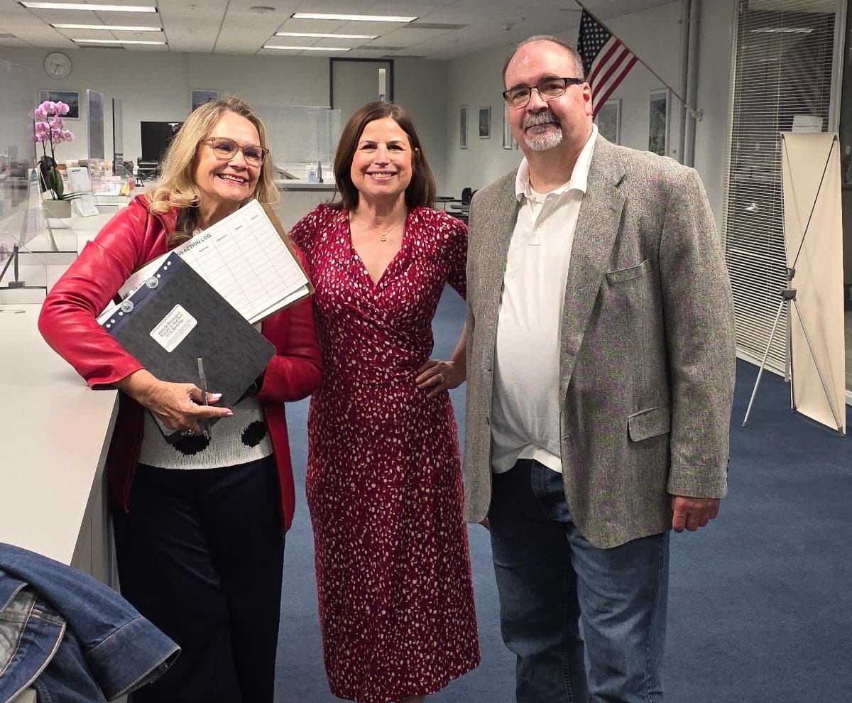 Metropolitan Water Reclamation District of Greater Chicago Board of Commissioners candidates (left to right) Jill Shestokas, Tim Rueckert  and Michelle Pennington, 