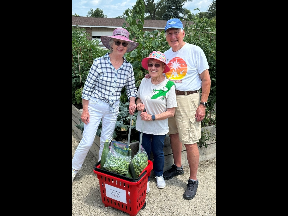 Residents are using the garden's 57 raised beds to grow hundreds of pounds of fresh produce for the Northfield Township Food Pantry, which serves approximately 800 households each month.