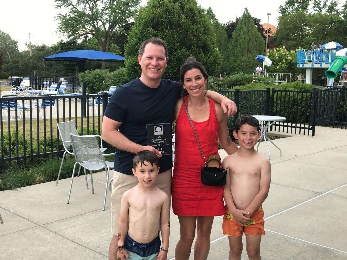 Jeff Senkpiel has coached teams featuring his sons, Alister, 6, and Declan, 4, while also helping their teammates develop athletic skills and learn about teamwork and fair play.
