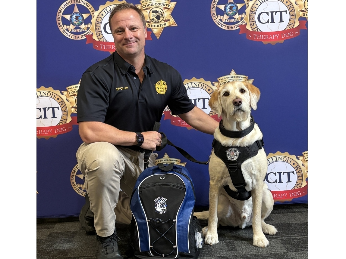 Grady has served as a certified therapy dog since 2023.