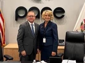 Pace Chairperson John Noak and Director Erin Smith, who nominated Noak for chairperson.
