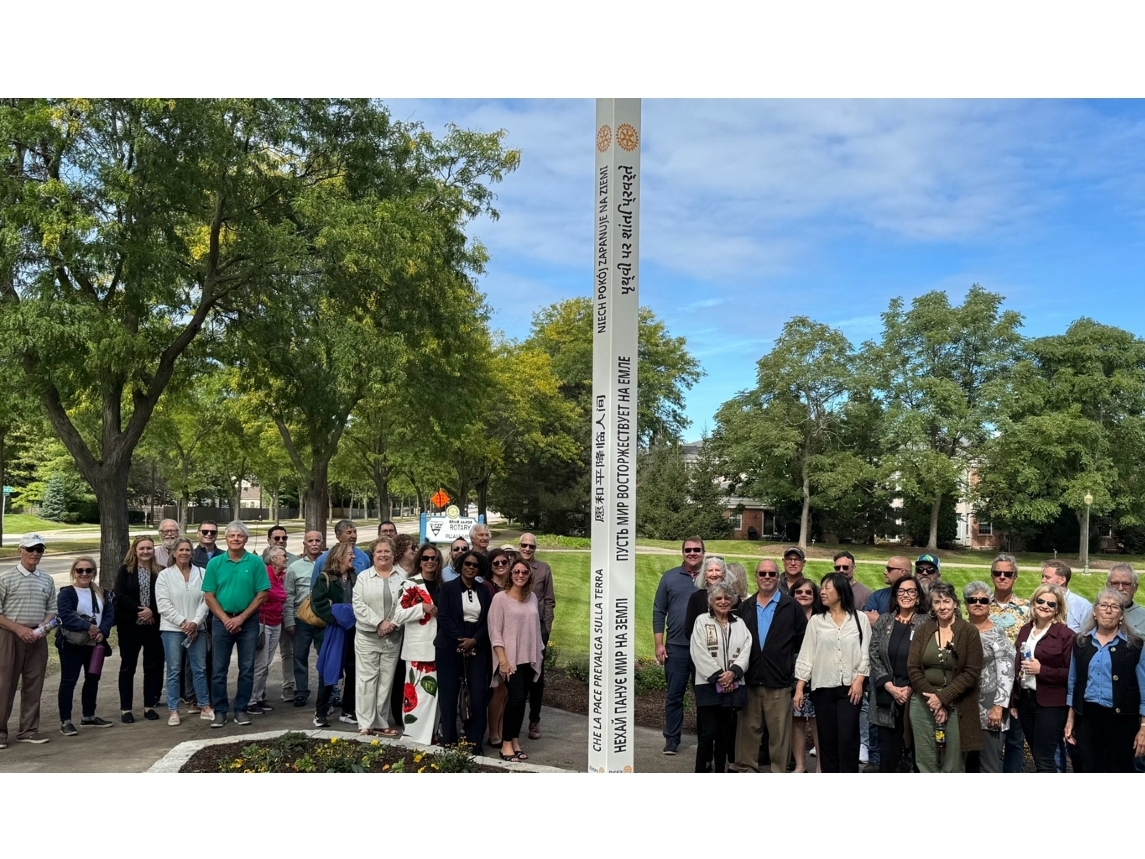 The Rotary Club of Buffalo Grove dedicated the Peace Pole on Sept. 24, celebrating its commitment to peace, unity and understanding among people of different backgrounds.