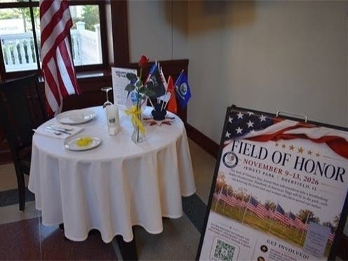 Missing Man Table Honors Those Who Never Returned At Deerfield Village Hall