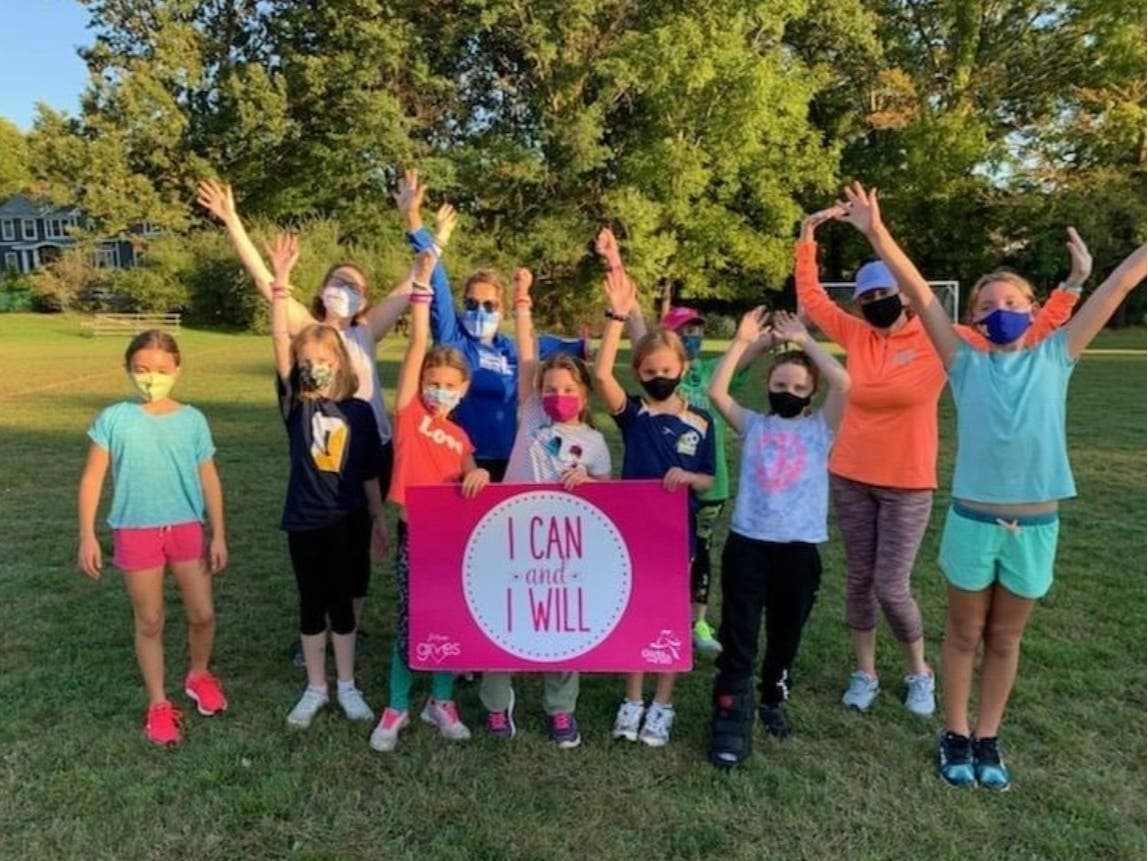Girls on the Run runners at an October practice.