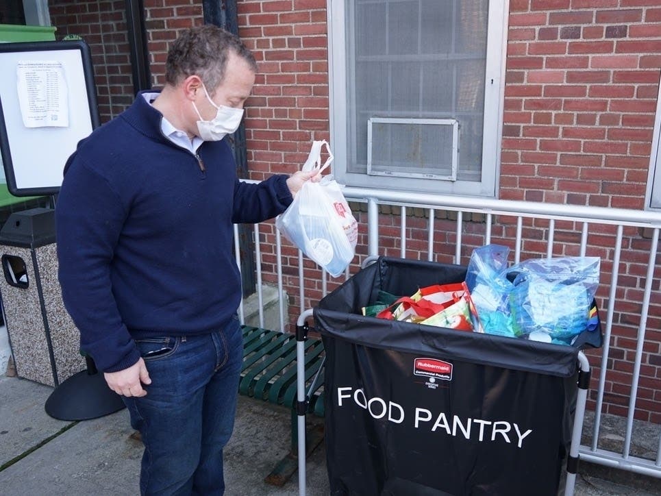 Rep. Josh Gottheimer spent Monday with the Fair Lawn Food Pantry during the borough's MLK Week of Service.