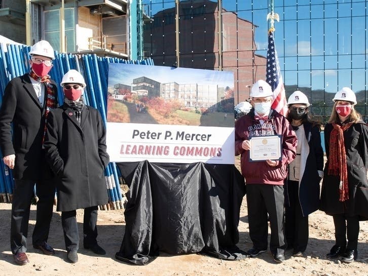 A photo from the groundbreaking ceremony. Recently, Ramapo College posted an update to the progress of the building.