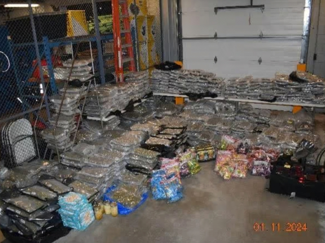 As a result of the search warrants, officers recovered approximately 763 pounds of marijuana with an estimated street value of $1.5 million, numerous boxes of THC candy, numerous jars of THC Oil and $468,713 in cash.